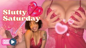 Curly Ebony Cums on Big Black Dildo: Feet in Air & Red Lingerie Creampie