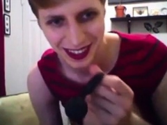 Twink Crossdresser Cums Hard