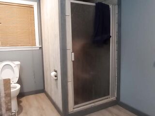 Sexually excited virgin take a shower shaves for you