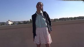 Barely Legal Teen Justine Takes a Pounding in Her First Anal Porn Audition