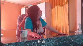 Cheating Housewife Gets Fucked by Her Neighbor When Her Cuckold Husband Isn't Home