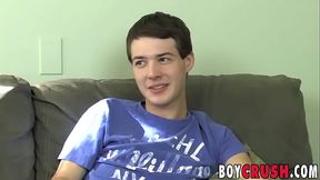 Adorable youngster Chase Harding cums while masturbating