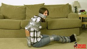 Jeanette Cerceau - Scammer Gets Tied and Gagged in Tape (WMV Format)