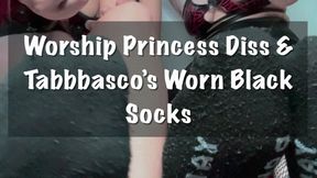 Worship Princess Diss & Tabbbasco's Worn Black Socks