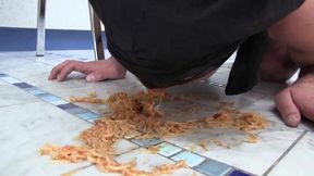 Ebony ordered spaghetti