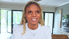 Fun African blonde ebony model does great in this casting video