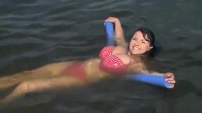 Milena velba swimming time! With her big tits out