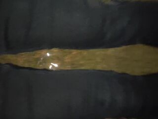 Wetting My Slender Jeans In The Forest By Night