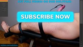He Fights Like He Can Escape. Electro Edging Owns His Cock Anyway.