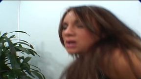 Busty brunette Amy Ried takes a huge cock in her pussy