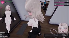 She came out of the fitting room naked and seduced the old man, he fell in love with her young body.