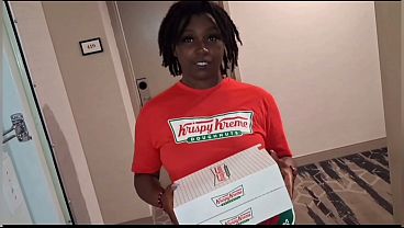 She wanted extra glaze for her Krispy Kreme donuts