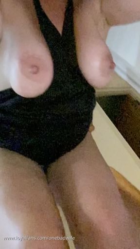 Tits dangling slow mo