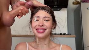 Sultry beauty captivates with daring skills in steamy intimate play