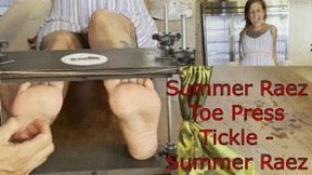 Summer Raez Toe Press Tickle Fetish Foot Tickling Toe Rings Highly Arched Feet Male Tickling Female Barefoot Oiled Feet Hairbrush Tickling Lickling HDMP4