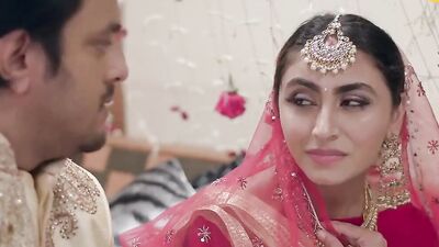 Just married Hindu couple is about to dive into their first sexual intercourse