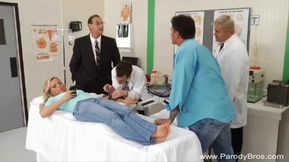Perfect blonde honey has hard sex at the doctor