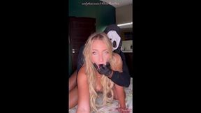 Halloween Anal Party - Deep Blowjob And Anal Creampie Made Me Scream Oui Oui