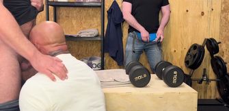 Falcon Legend Invites Me Back to His Garage and This Time I Bring My Friend to Share His Muscle Hole.