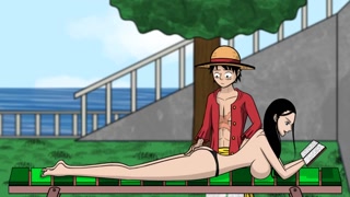 One Slice of Lust  - One Piece - V1.6 Part 3 Nico Robin Naked Body Taking Sun By LoveSkySanX