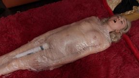 Taylor Mae mummified with vibrator