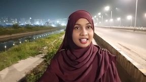 Outdhoor Hijabs Gril in Streets waking and dirty talking and beautiful face real sex video enjoy my fuckings video