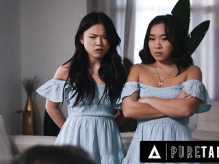 PURE TABOO Oriental Stepsisters Lulu Chu & Kimmy Kimm Fulfill Their Stepdad's Doppelganger Dream