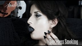 Sorceress Smoking (SD, mobile version) - Dark, Halloween Smoking Fetish Video!