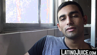 LatinoJuice.com - I covered erotic Joels beautiful face with my sticky load of hot cum