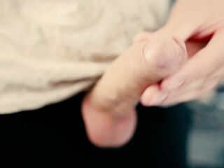 Got so lustful I had to masturbate my uncut white schlong