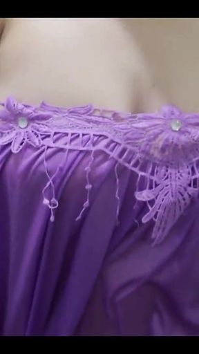 In the Bathroom Indonesian Transparant in Shiny Satin Lingerie Perfect Body Big Ass Tease