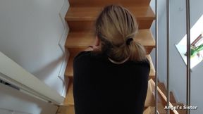 My Stepsister's Boyfriend Fucks My Ass in the Stairwell