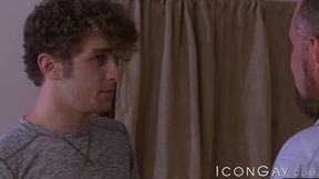 Hugely hung Calvin Banks seduces older man Max Sargent in order to plow him