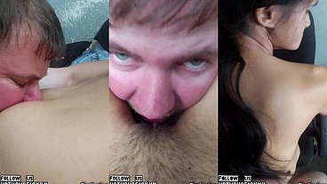 Step daddy eats petite teen perfect small ass , mutual masturbation & finger pussy