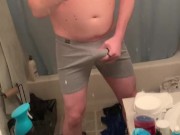 Cumming In My Boxers Briefs Underwear After Edging Hot Guy Rubs Cock Until Orgasm
