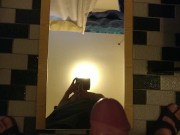 Cumshot on mirror