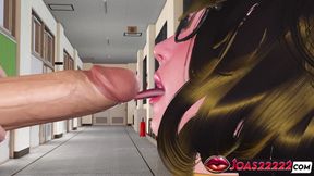Fianna Big Tits 3D Hentai - Handjob Service, Frenulum Licking, Glory Hole Cumshot