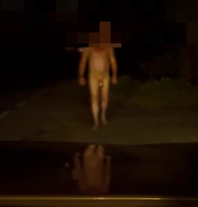 Naked as car passed
