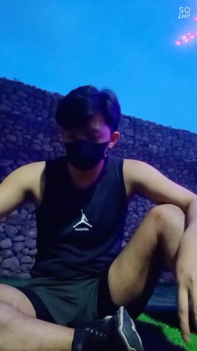 Asian Twink Outdoor Session with Cumshot
