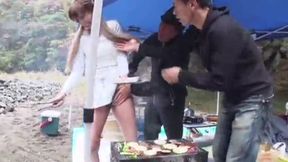 Nozomi Aso's Memorable Midsummer BBQ - Sizzling Action in Her Seductive Skirt!