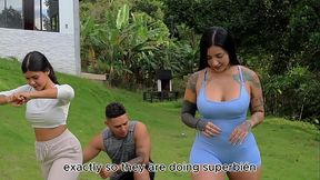 Tattooed Latina sucks big cock and rides hard in naked sex session
