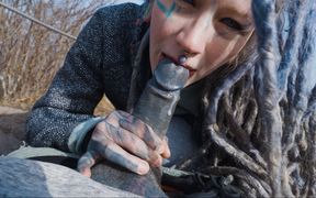 Tattoo Couple Catched While Wild Sex on a Ruine