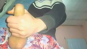 Rough Solo Boy Destroys Hard Erection Alone