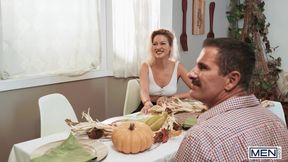 MEN - Drake Von Gets His Hard Cock Sucked By Both His Girlfriend Cherry Kiss And The Caterer They Hired Foxy Alex