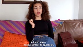 ”Latin teen amateur does ass fucking on her very first movie casting”