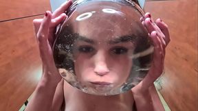 Pisswhore swallows her own piss after washing her face with it