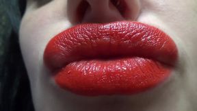 Kiss me baby! Red lipstick and big sexy lips fetish