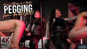 Long strap-on cock pegging for Anal Slut - 4K | Mistress Karino | Femdom