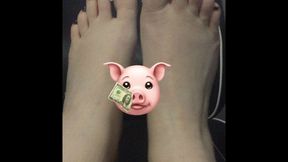 SIZE 7 PIANO TOES BLACK POLISH