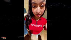 camila ana - 18 year old teen colombian latina first time very shy sucks huge white cock gets ass spread latina casting porn couch